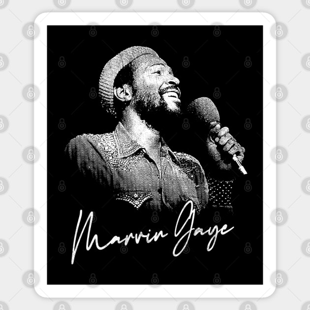 Marvin Gaye / Vintage Style Fan Artwork Sticker by DankFutura